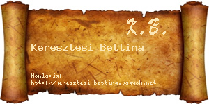 Keresztesi Bettina névjegykártya